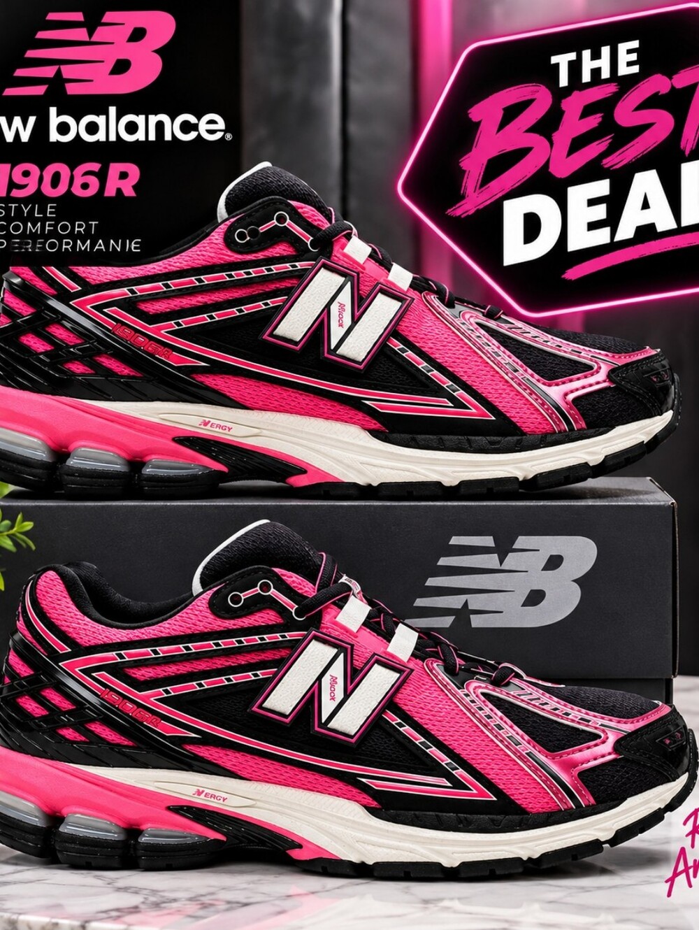 New Balance 1906R Pink Black Women’s 7 / Youth 5.5Y NIB U1906RMD